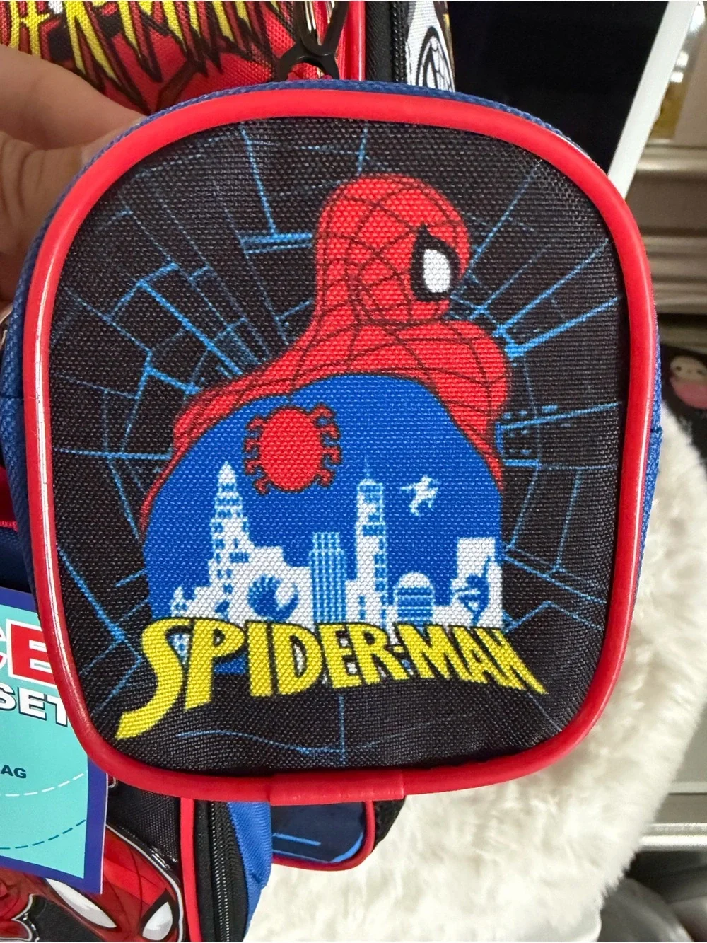Spider-Man Kids 5-Piece Backpack Set - Red & Blue 17in H 12in W